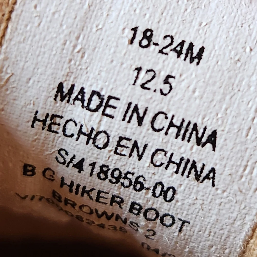 Old Navy Shoes | Baby Hiker Boot Brown Soft Sole with Grips 18-24m 18m - Picture 7 of 7